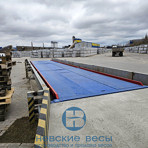 Автомобильные весы ВСА-Р 100 тонн 18 метров в Санкт-Петербурге для компании производства бетона