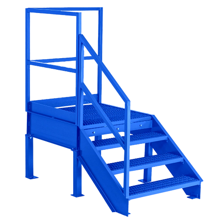 Металлическая лестница с площадкой