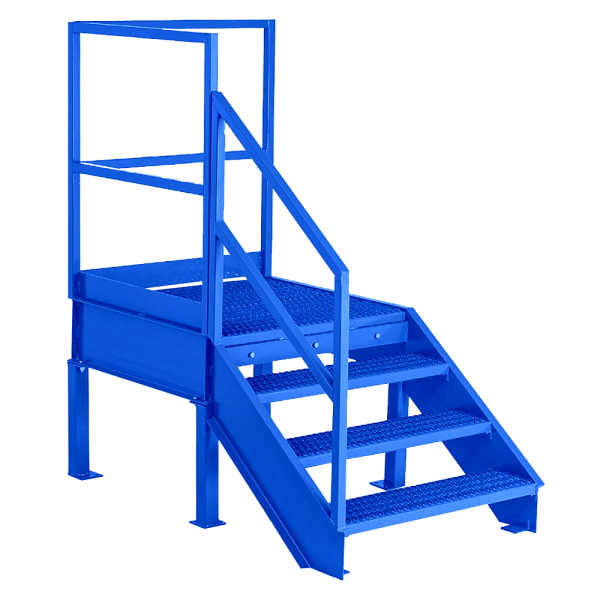 Металлическая лестница с площадкой