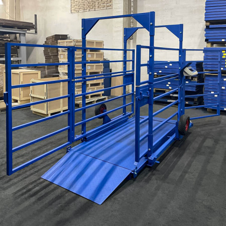 Весах для взвешивания животных ВСП4-ЖСО с пандусом